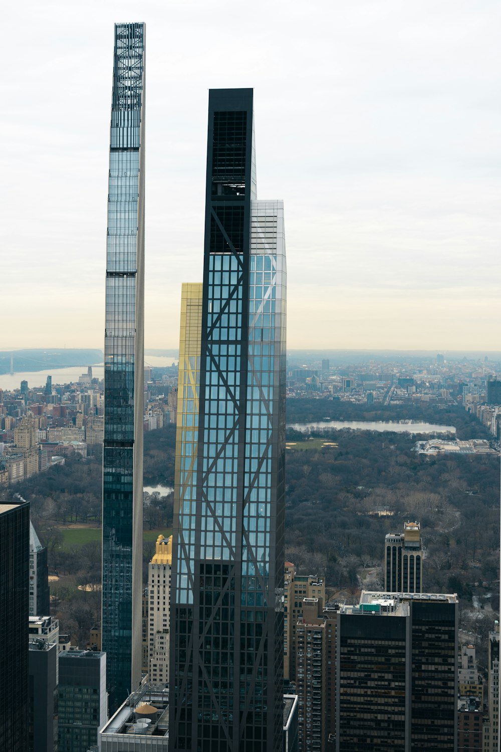 a view of a city from the top of a skyscraper