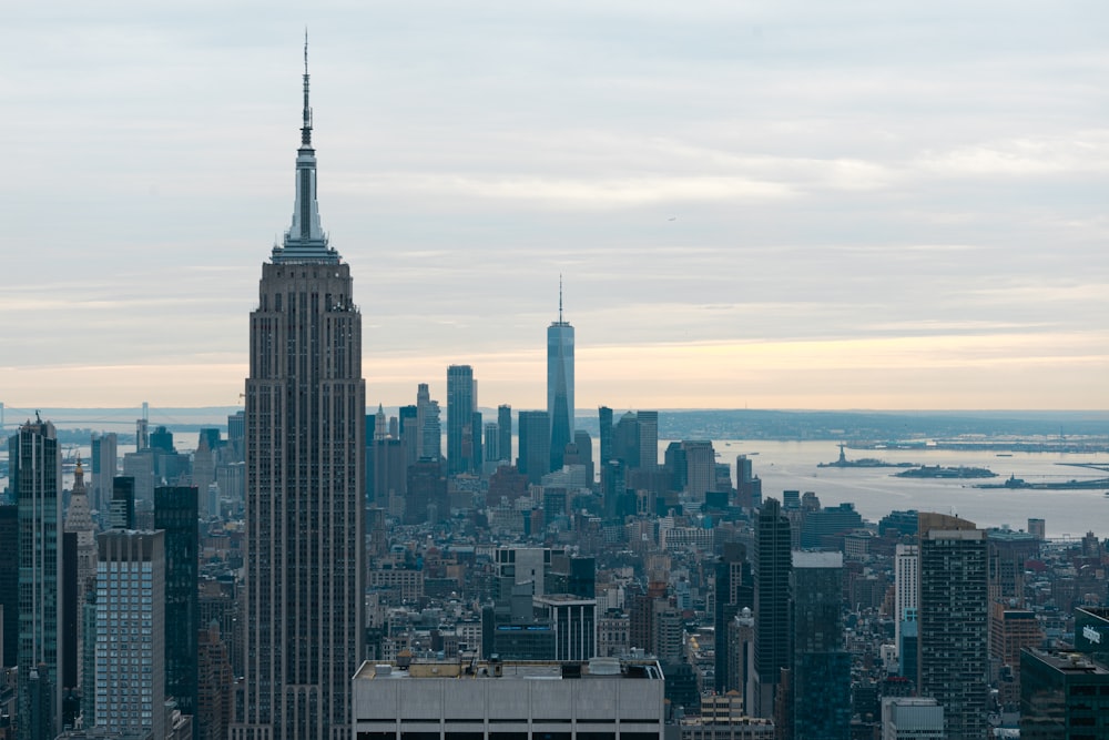 a view of a large city with a lot of tall buildings