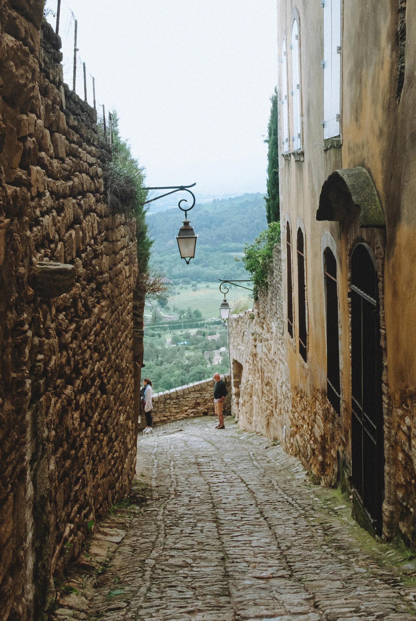 A cobbled Provence village street
