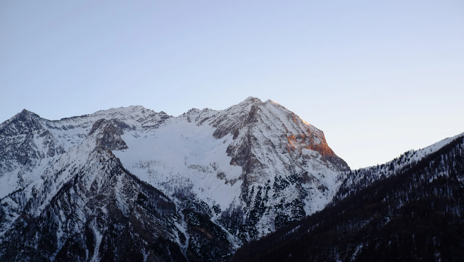 Italian alpine ski resort under snow