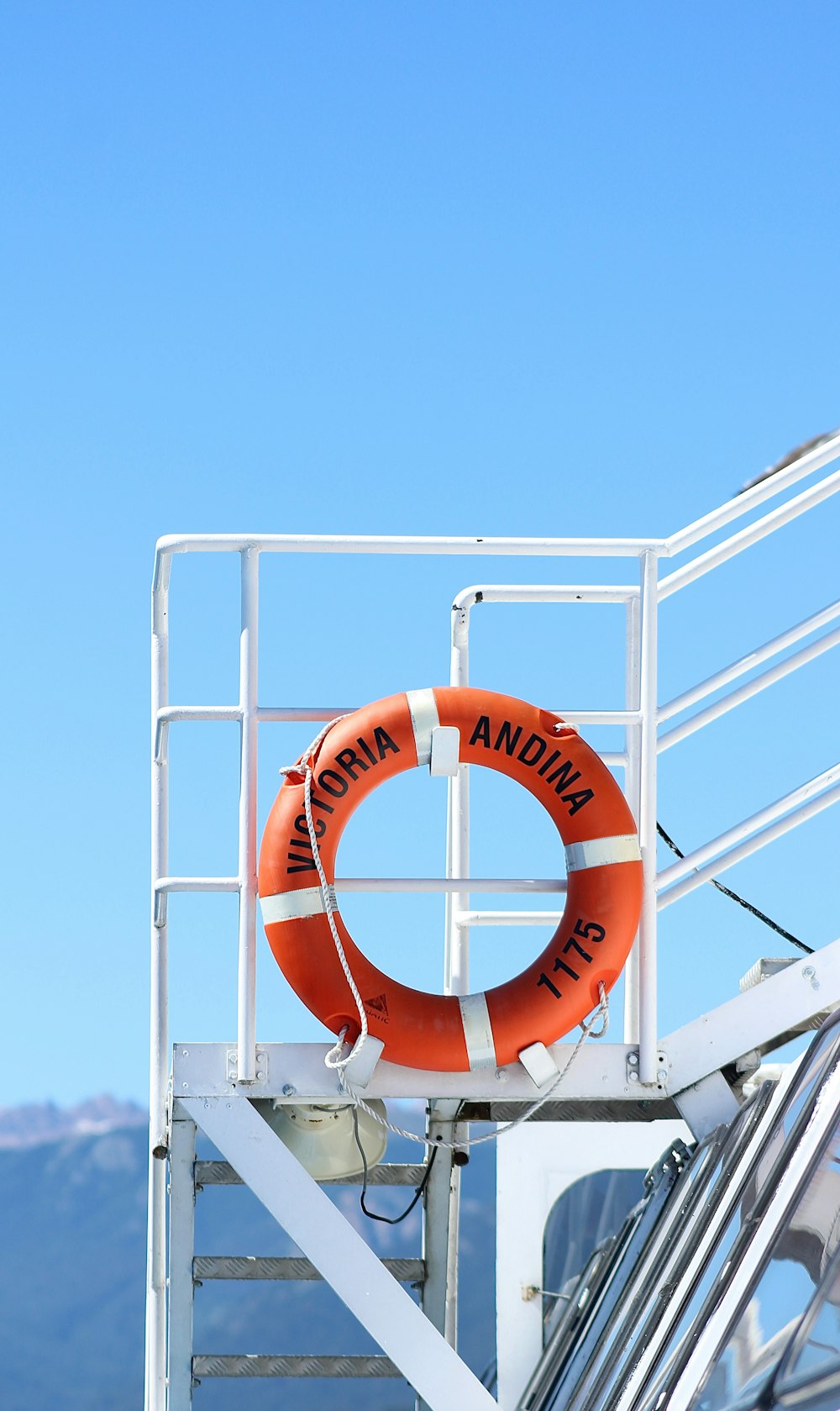 a life preserver on the side of a boat