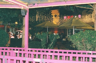 A vibrant event setup at The Pink Flamingo Club.