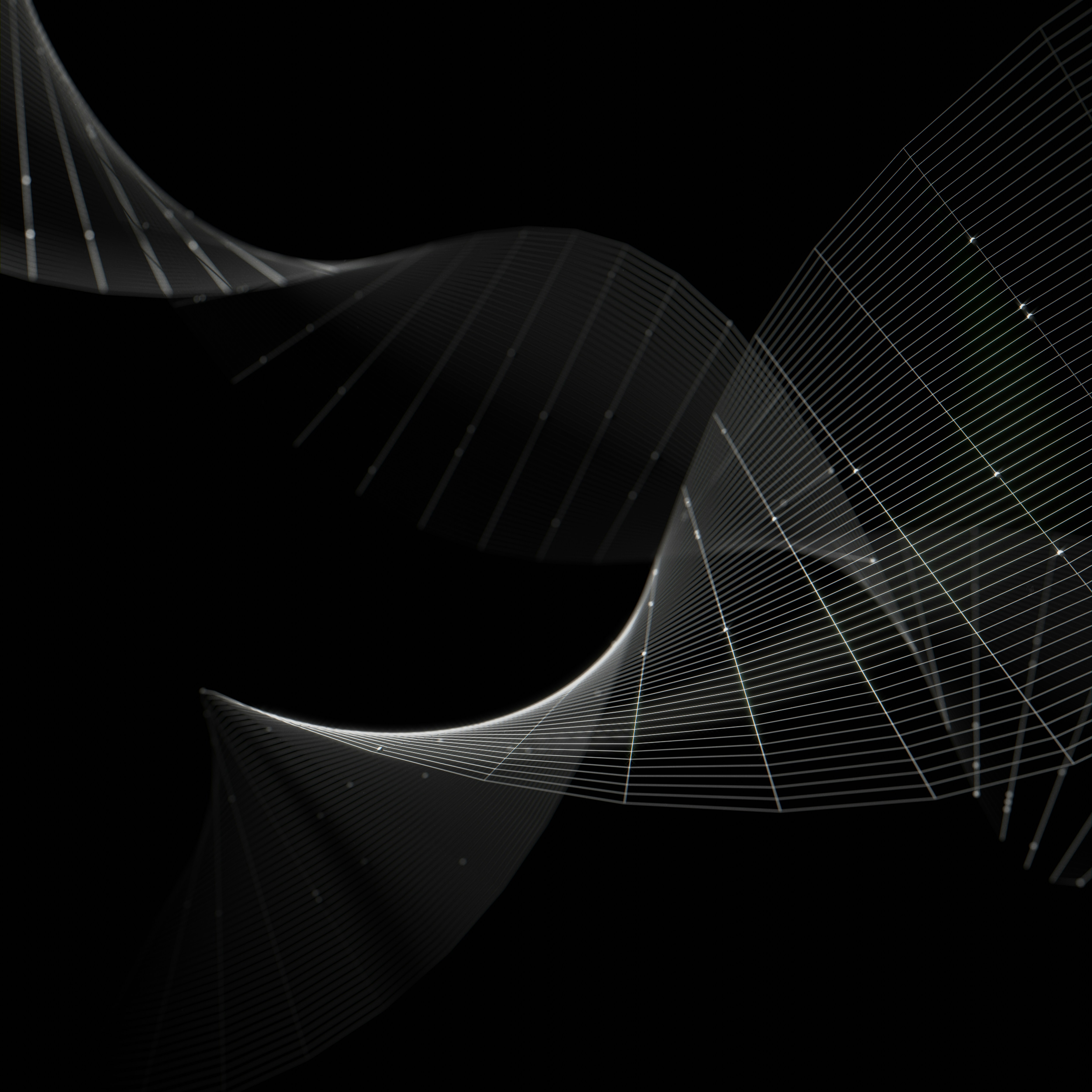 a black and white photo of a curved object