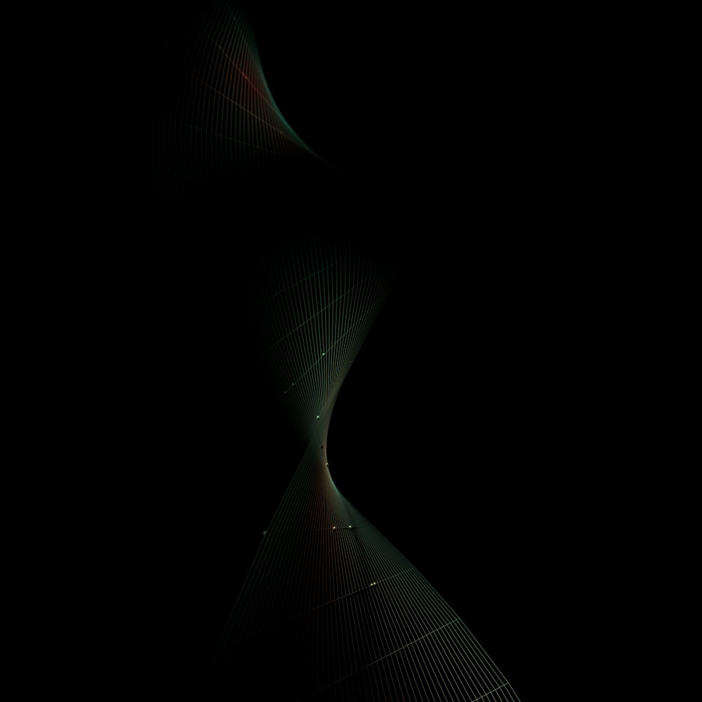 a black background with lines and curves