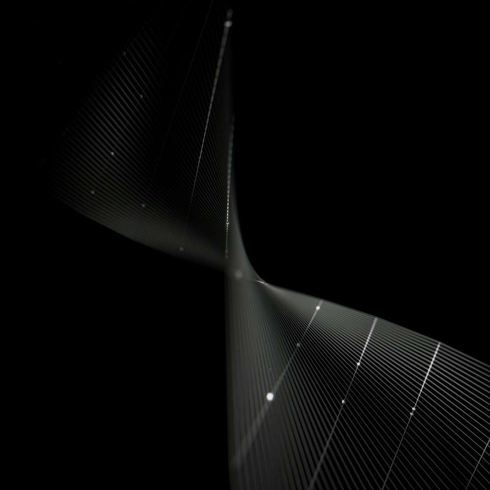 Una foto en blanco y negro de un objeto curvo