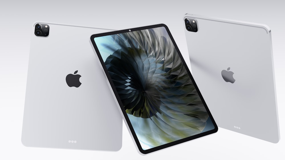 two ipads side by side on a white background