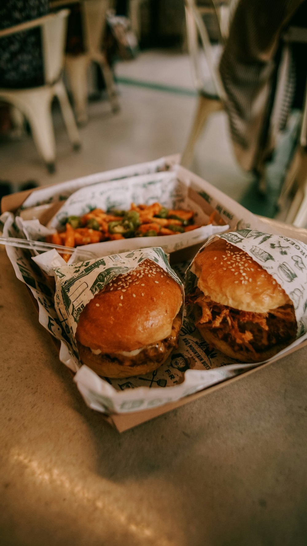 a couple of sandwiches sitting on top of a table