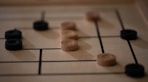 a close up of a wooden board game