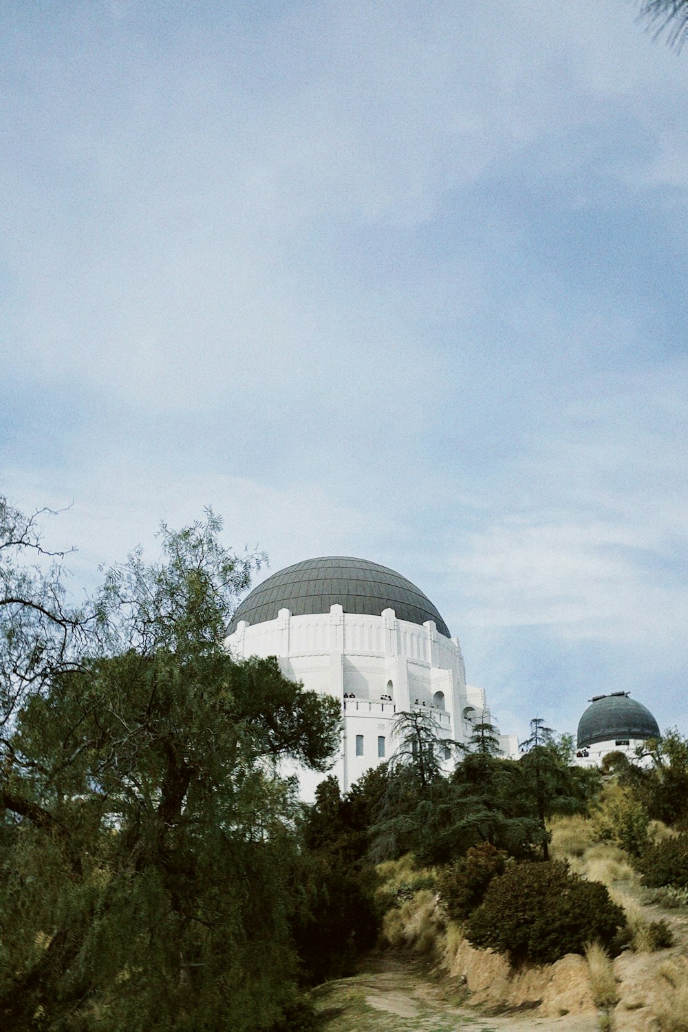 a large dome on top of a building surrounded by trees