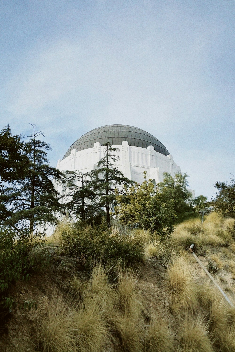 a dome on top of a hill surrounded by trees