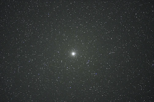 A vibrant star map glowing against a dark sky.