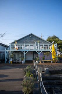 Exterior view of the kayunusa company building surrounded by natural wood stacks