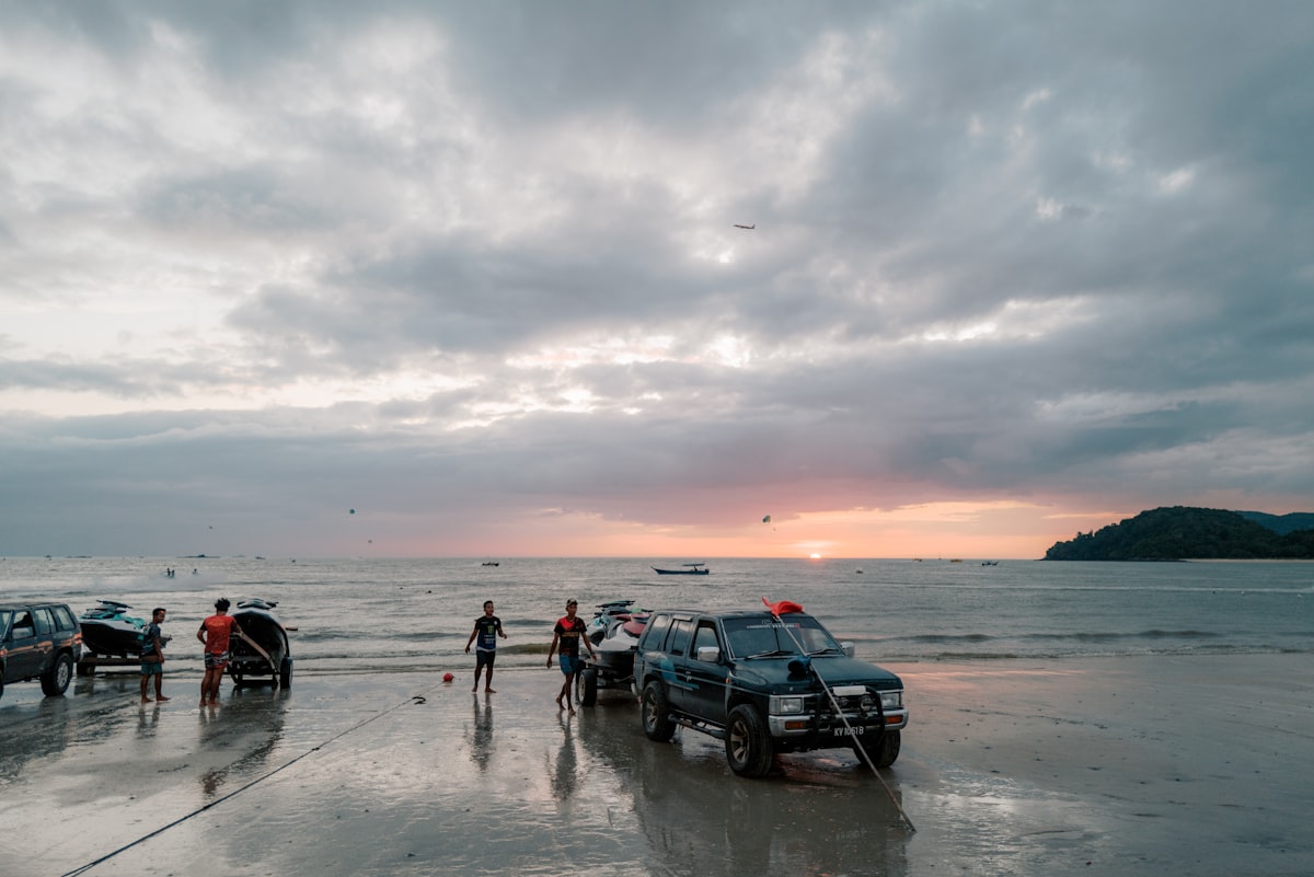 Langkawi October — moody rainstorm sweeping across Andaman Sea