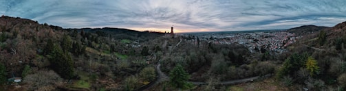 A panoramic view of the 2b2t server landscape with various player-built structures.