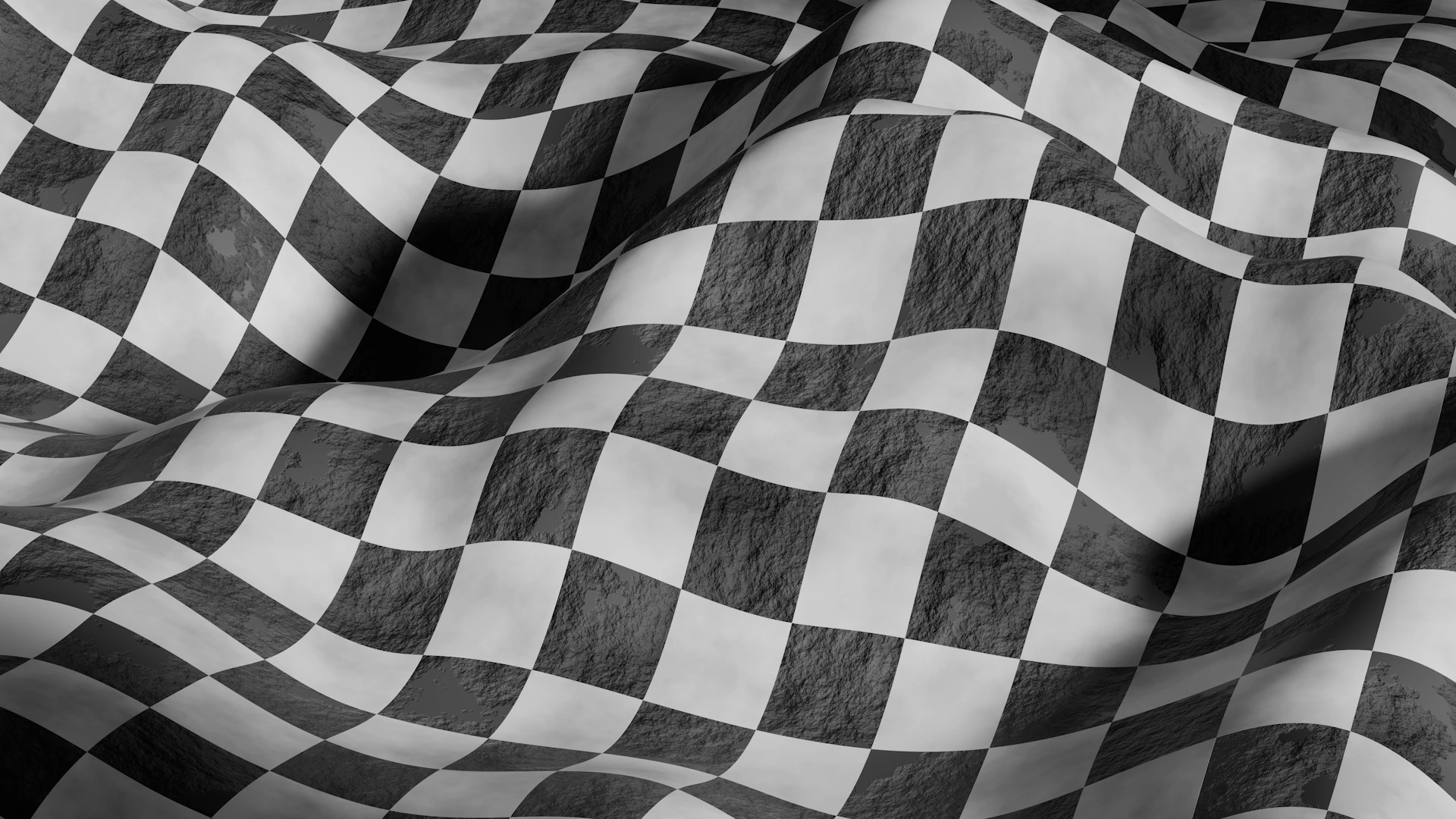 a black and white photo of a checkered fabric