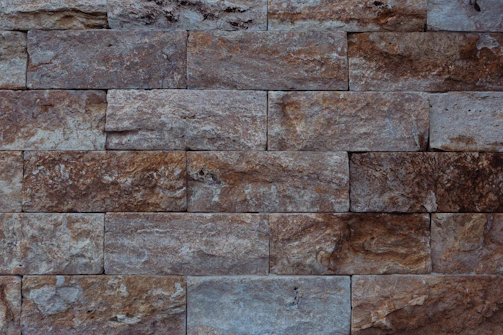 Close-up of architectural brick and natural stone materials produced in our manufacturing division.