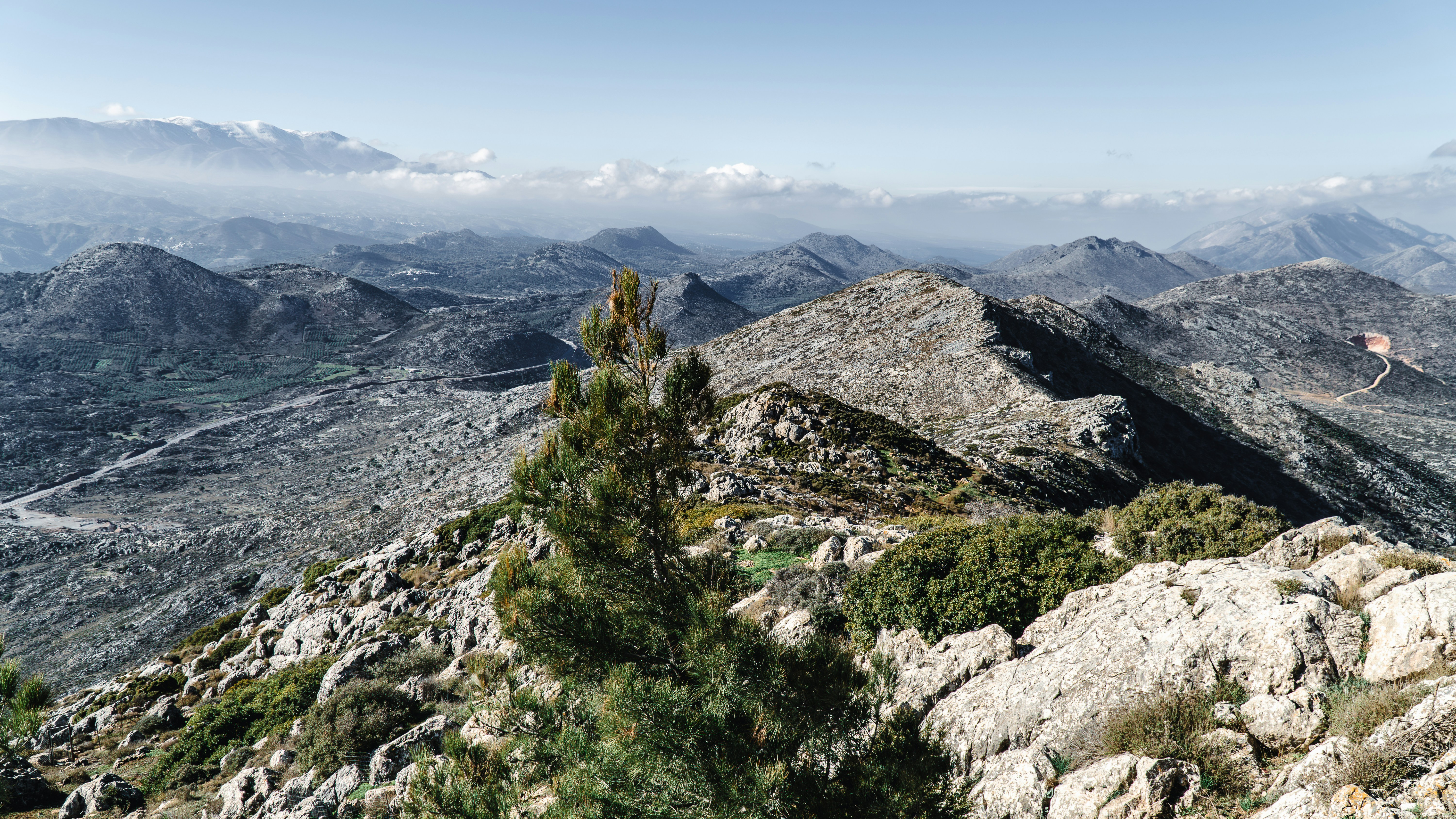 a view of the mountains from a high point of view