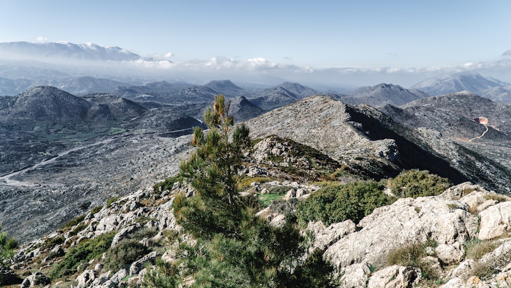 a view of the mountains from a high point of view