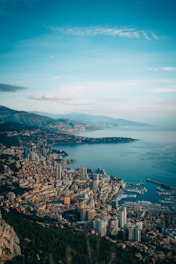 a large body of water surrounded by a city