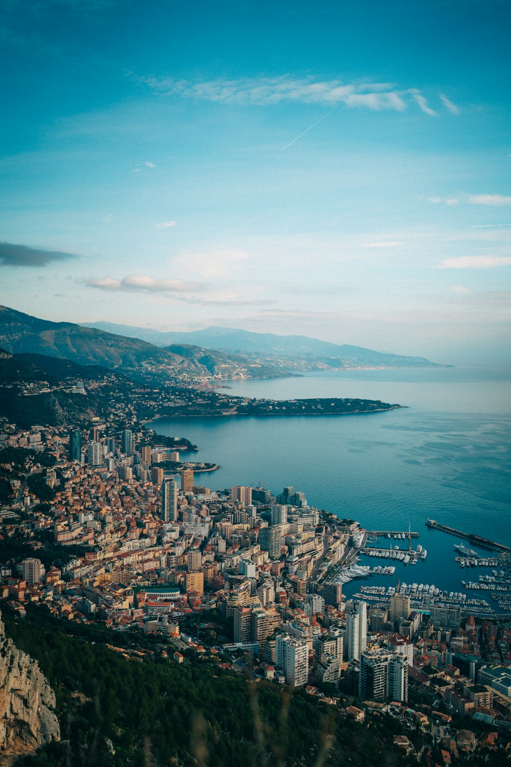 a large body of water surrounded by a city