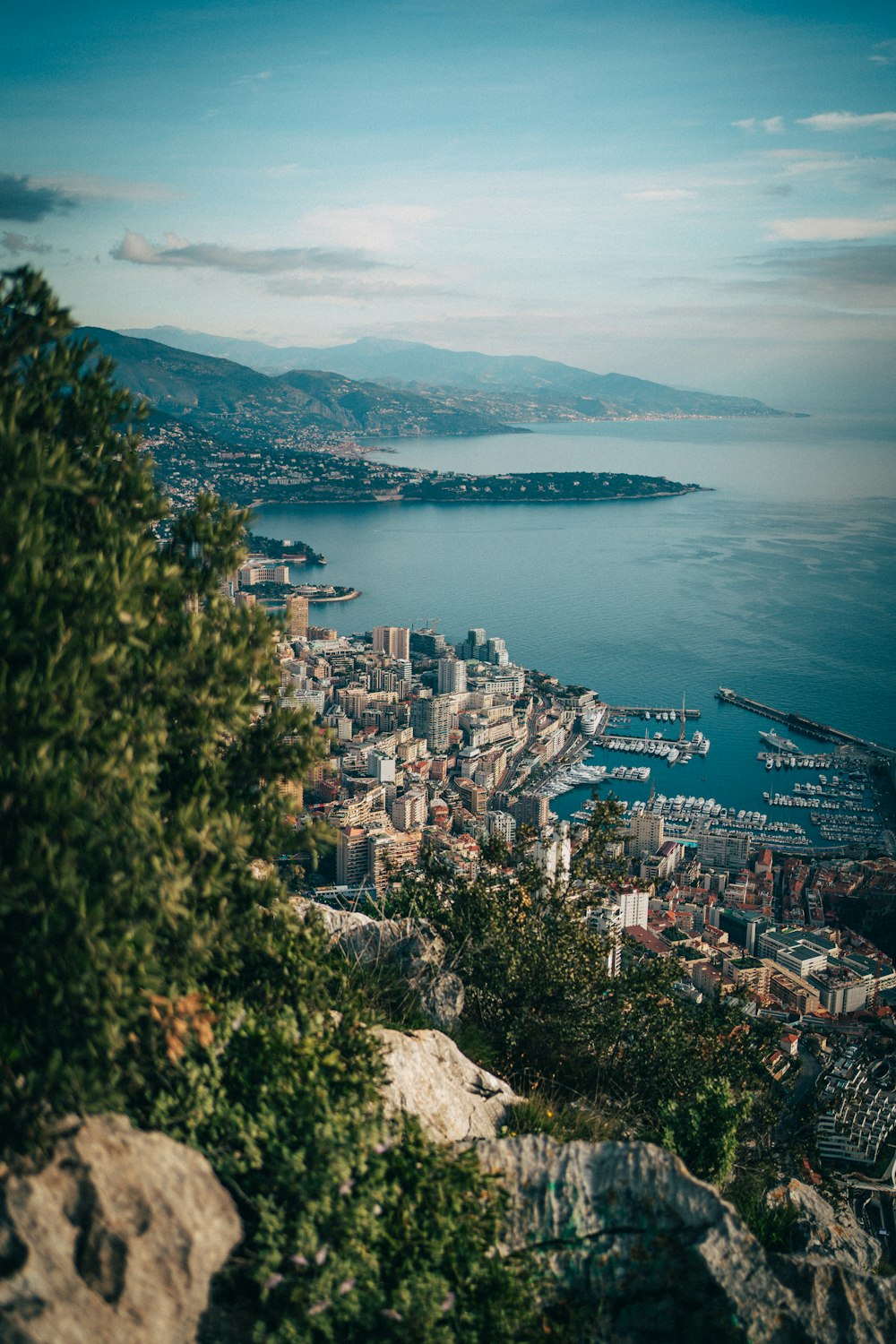 a view of a city and a body of water