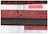 A textured artwork featuring horizontal bands with abstract patterns. The colors primarily range from deep reds to black, with speckled and splattered designs creating a dynamic visual effect. Handwritten text in red ink is visible at the top, mentioning 'TEXTILES 2A: PRINT & VIRTUAL VESSELS (projects) Thomas Kasterine', surrounded by numeric data sequences that appear to be part of an analytical or mathematical context.