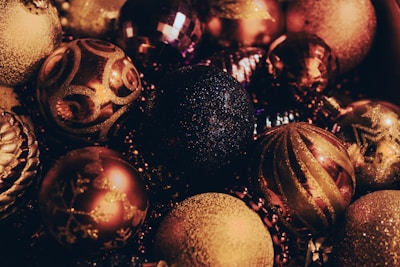 A collection of elegant ornaments displayed on a stylish shelf.