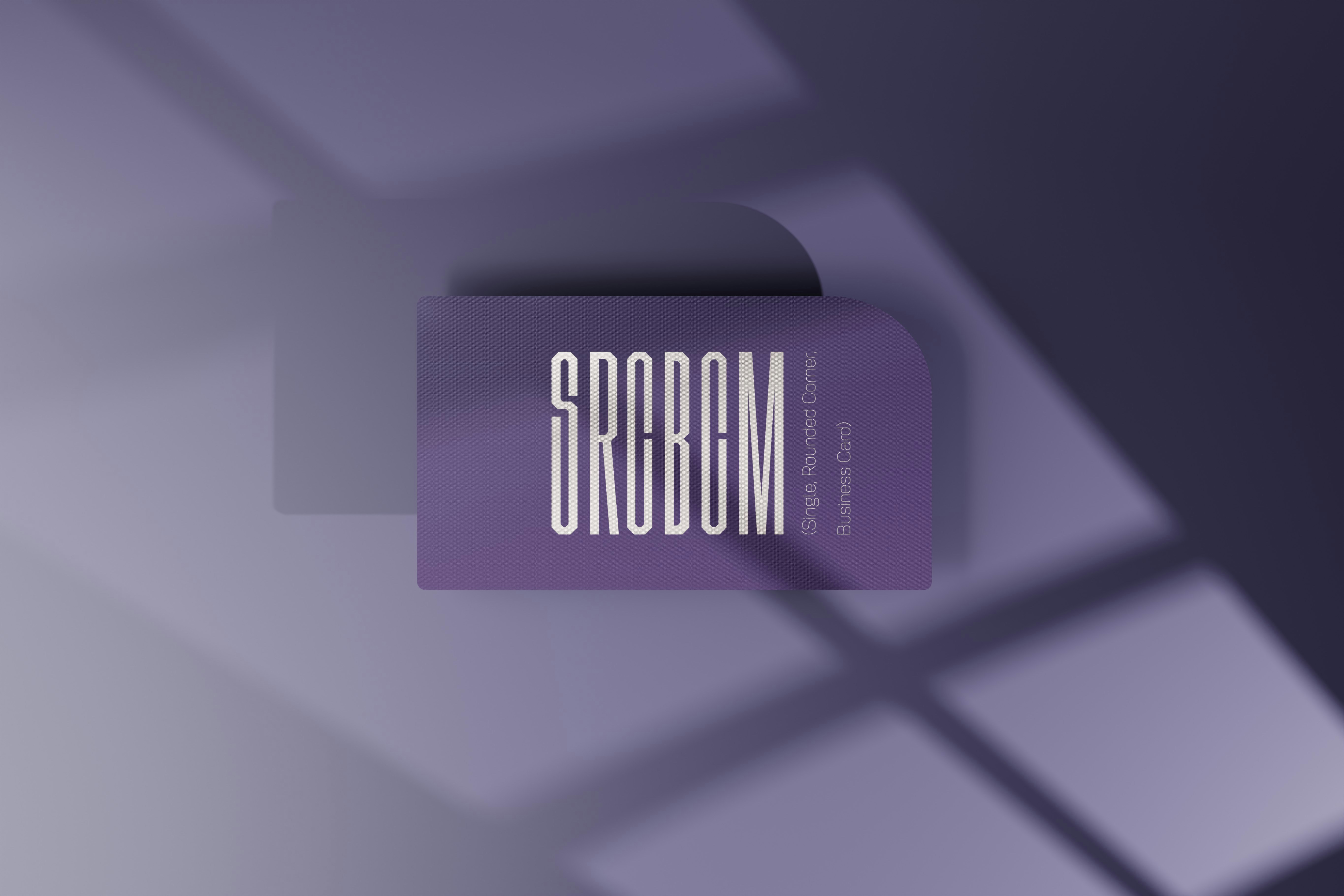 Single Rounded Corner Business Card Mockups, Single Rounded Corner 3.5\