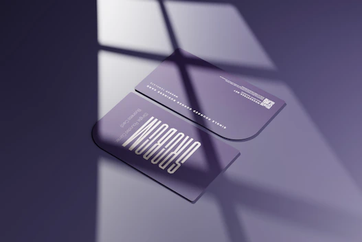 Crisp business cards with minimalist typography and a modern finish