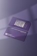 a purple business card with the word problem on it