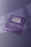 a purple business card with the word problem on it