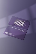 Close-up of a vibrant custom logo printed on a sleek business card with rich colors.