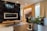 A beautifully mounted TV on a modern living room wall.