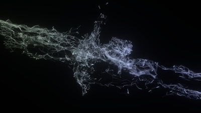 An abstract visualization of data points connecting in a network pattern.