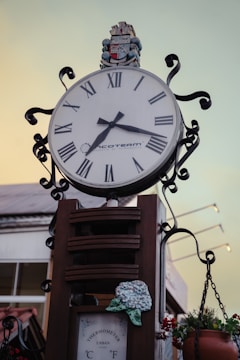 An outdoor thermometer mounted on a garden wall.