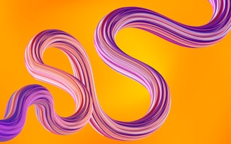 a purple and orange swirl on an orange background