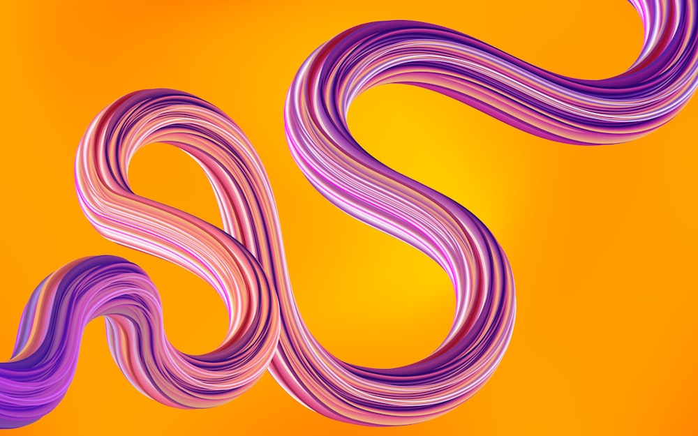 a purple and orange swirl on an orange background