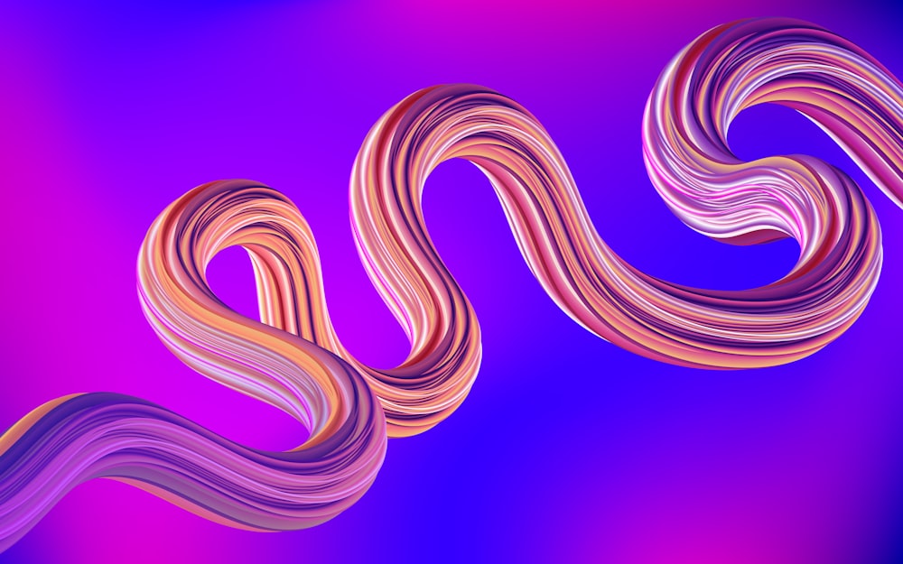 a purple and pink background with wavy lines