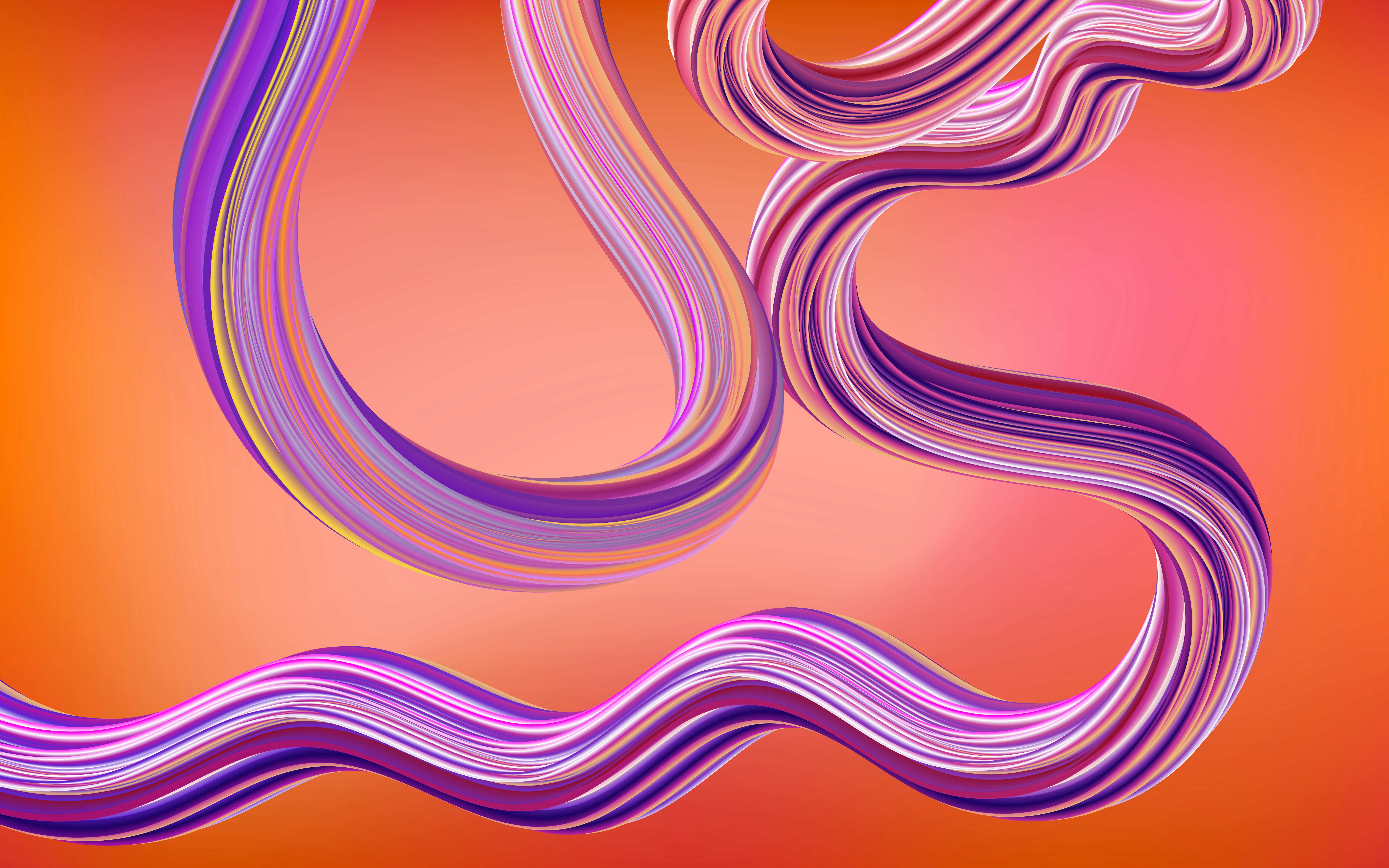 a pink and purple abstract background with wavy lines