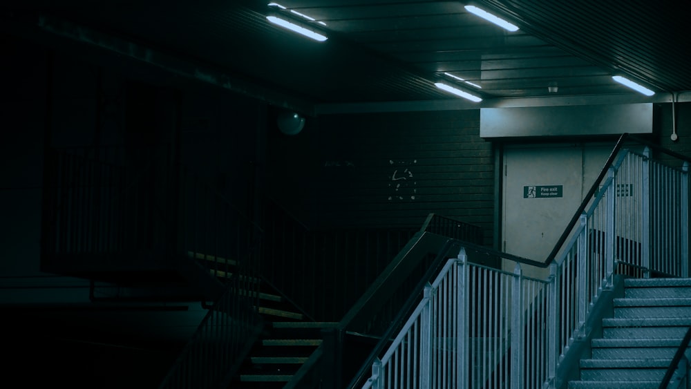 a set of stairs leading up to a building