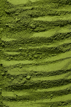 a close up of a green colored substance