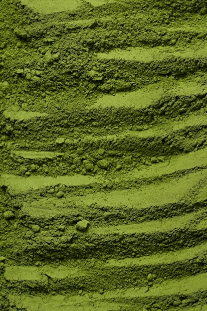 a close up of a green colored substance