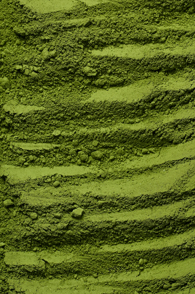 a close up of a green colored substance