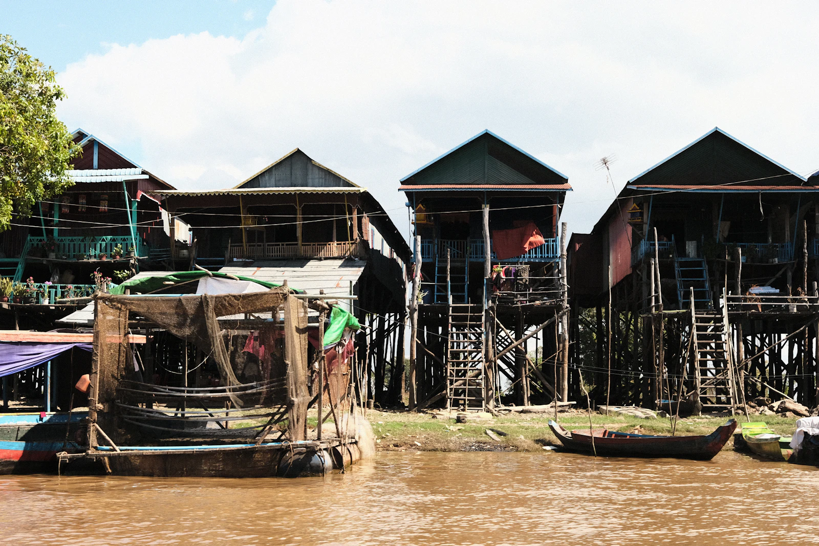 Tonle Sap floating village at sunset, placeholder photo