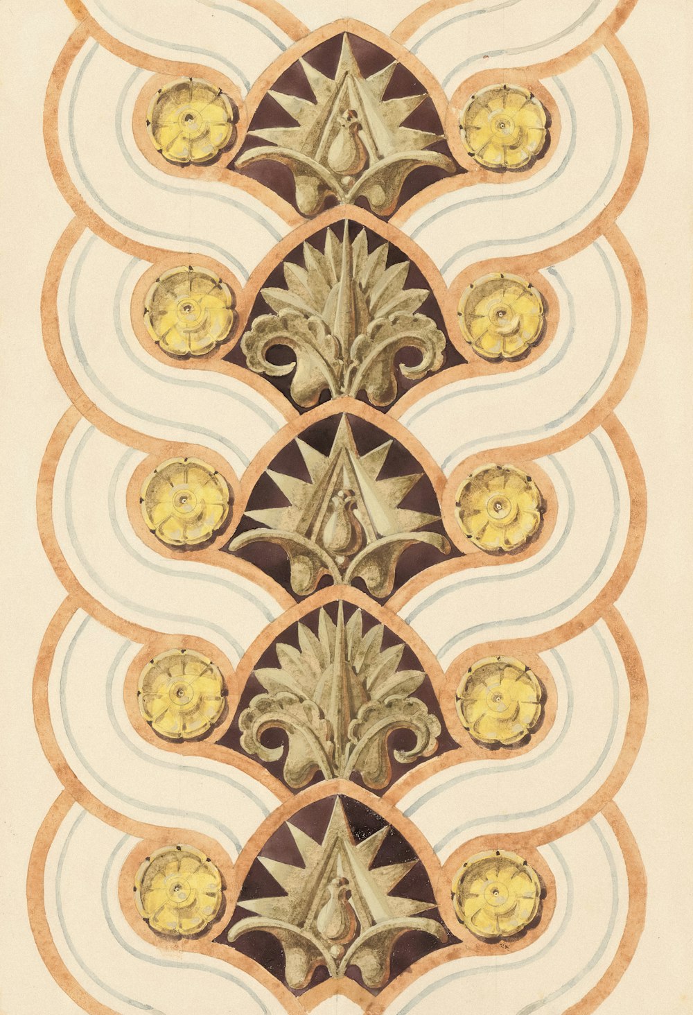 a drawing of a design for a wall hanging