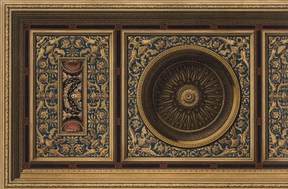 a painting of a ceiling in a room