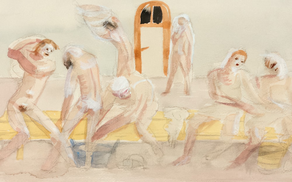 a painting of a group of naked people