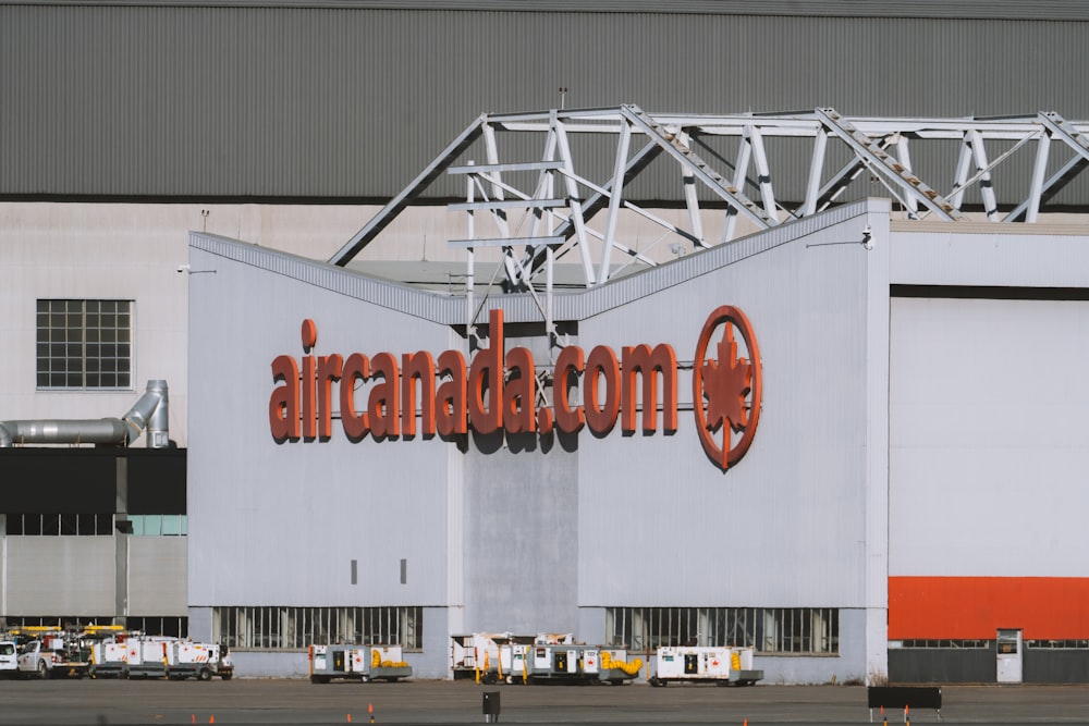 a large sign on the side of a building