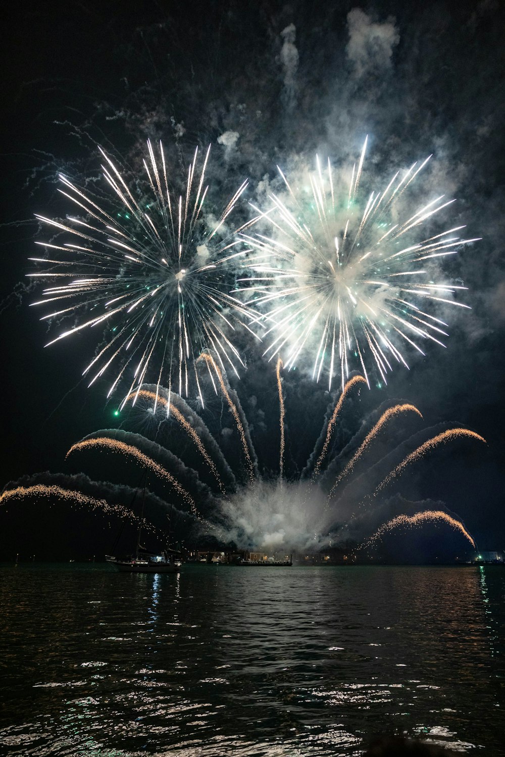 a group of fireworks that are in the sky