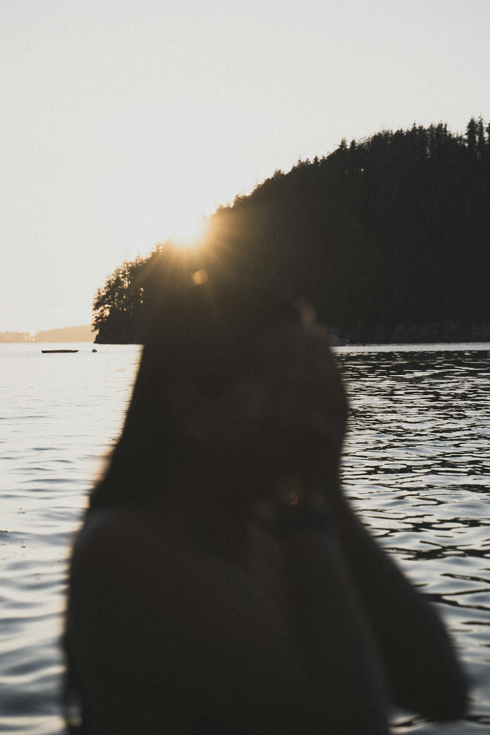 a person standing in a body of water